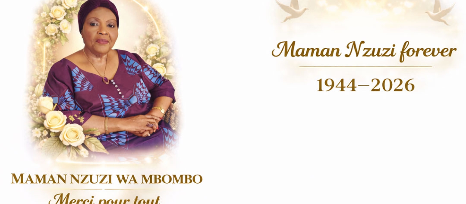 Obsèques de Maman Nzuzi wa Mbombo Catherine TKM : programme complet et hommage national à Kinshasa